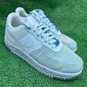 Nike Air Force 1 Shoes Crater Hydrogen Blue low top Women Size 8 pre-owned